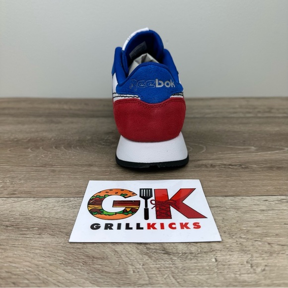 Youth Reebok Classic Leather Blue Red Boys HQ1470 - Picture 4 of 5